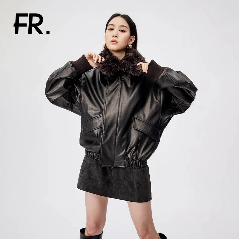 凡人优品女士皮衣外套A794