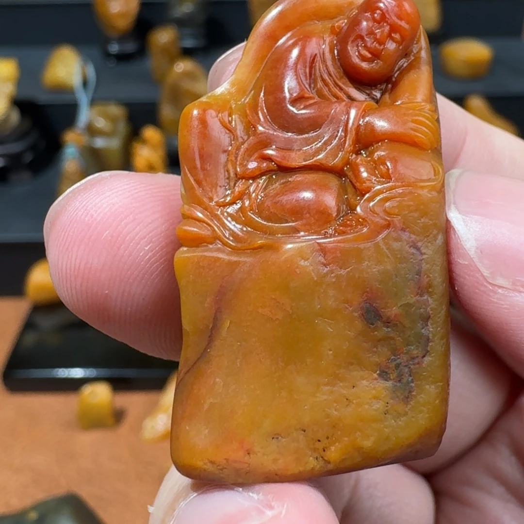 冷***羽寿山石印石田黄人物