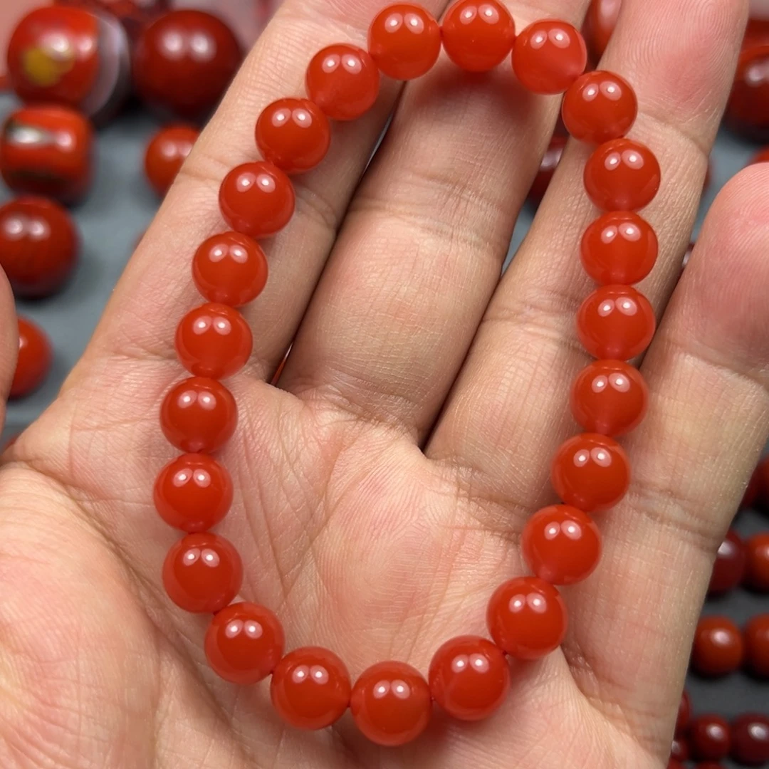 南红玛瑙未镶嵌珠宝奇石尺寸8+辣椒红