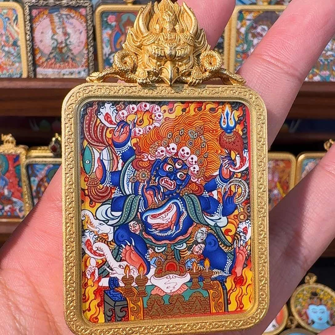 吊坠大*热卡纯手绘大黑天