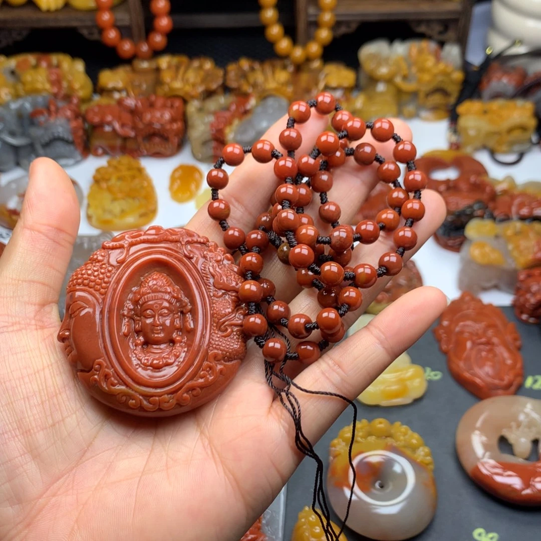 石英质玉（黄龙玉）挂件未镶嵌颂*