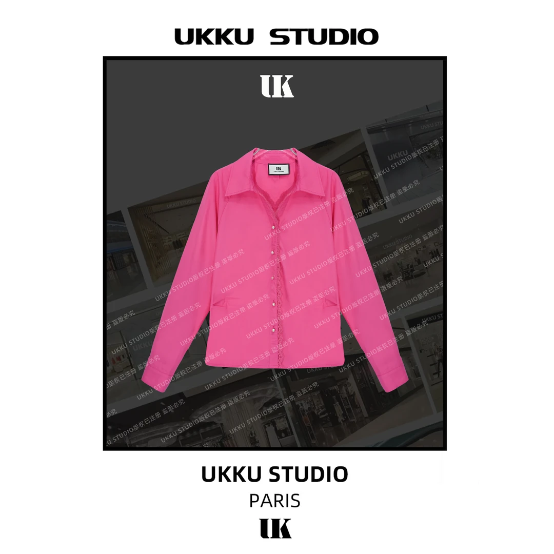 秀秀【UKKUSTUDIO】春款小众时尚设计师款轻奢百搭上衣衬衫313648