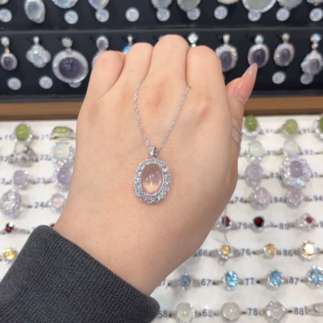 @***了水晶吊坠(赠链)银S925镶嵌