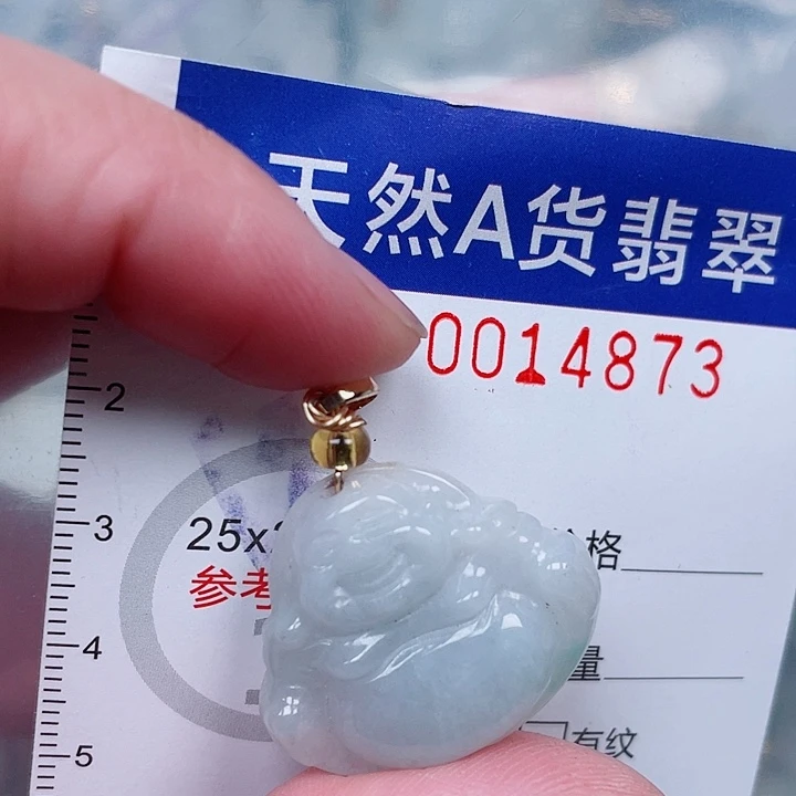 翡翠未镶嵌吊坠(赠链)
