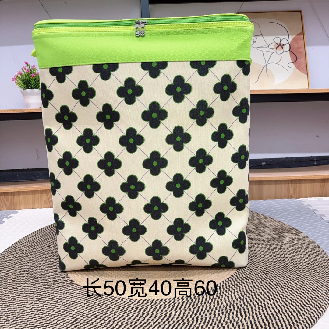 120升【升级钢圈拉链款】三层加厚衣服被子防潮衣柜整理收纳箱