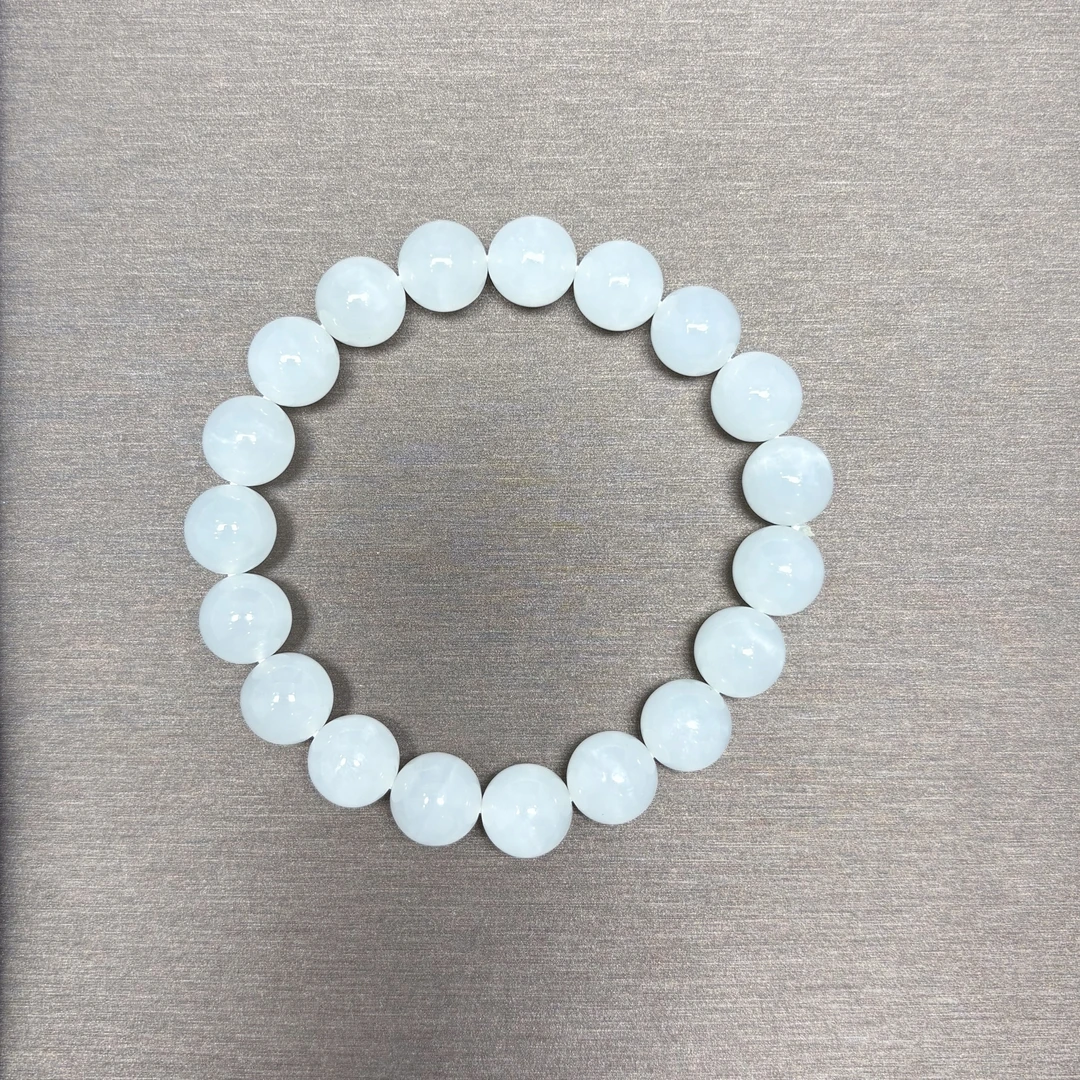 【润情凝珠宝严选】和田玉手串 9.8-10mm和田白玉手串