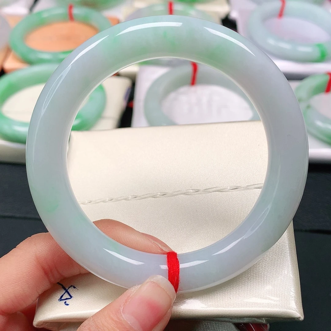 翡翠手镯（圆镯）未镶嵌天然翡翠手镯55