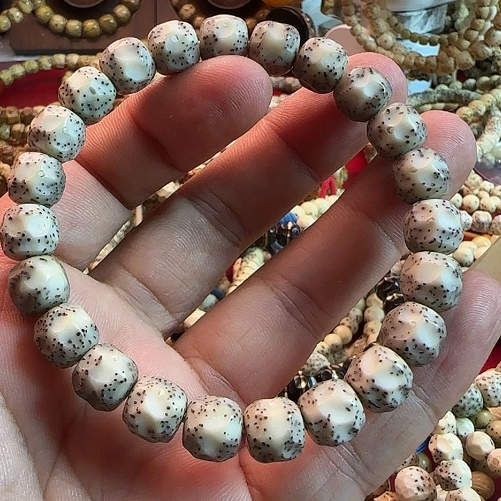 星月菩提手串10改糯冰全玉化牛毛星