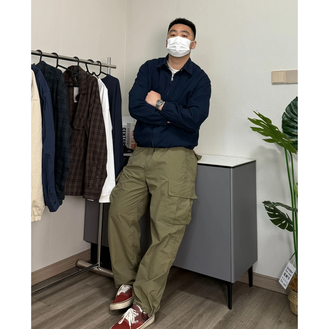 日系工装裤户外工装复古防水耐磨直筒工装多口袋休闲长裤