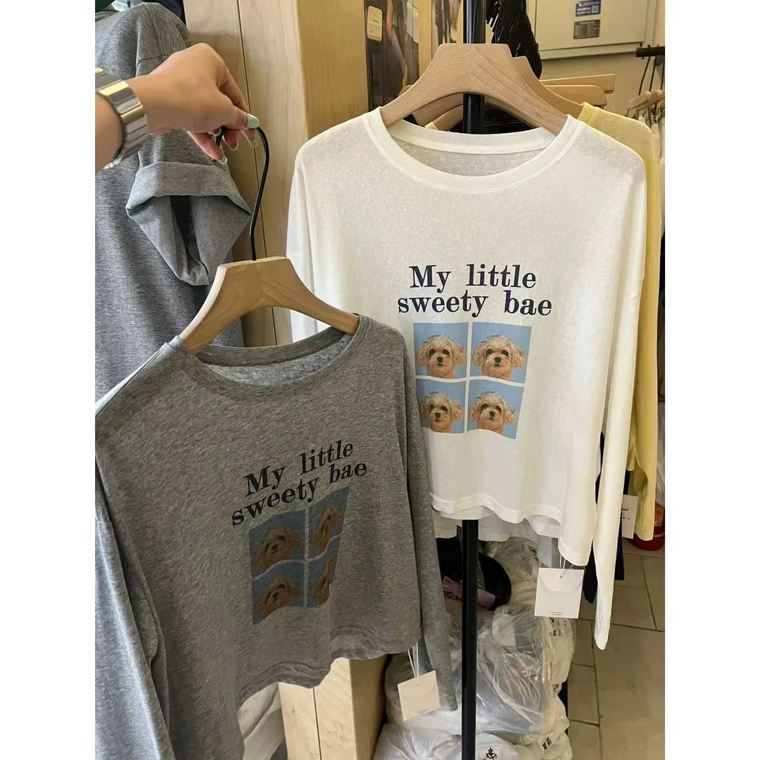 idsisters四只小狗长袖女夏季超薄小个子短款防晒衣55