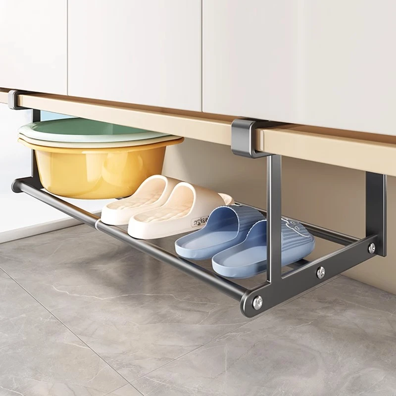 可伸缩脸盆架浴室柜下盆子放置架卫生间洗脸盆收纳置物架挂盆神器