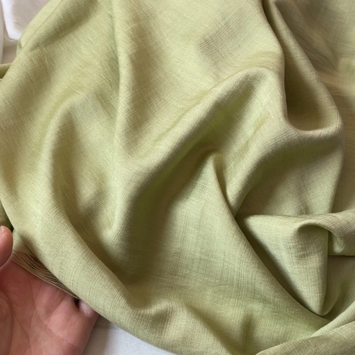 豆绿棉麻2米。