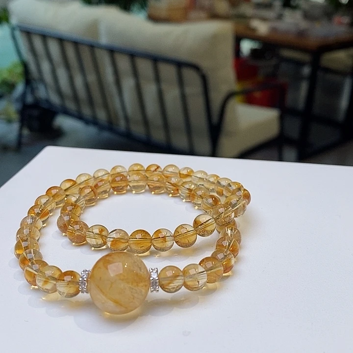 水晶手链未镶嵌黄塔晶手链