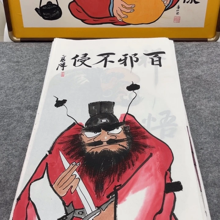 国画手绘禅意画一物一拍