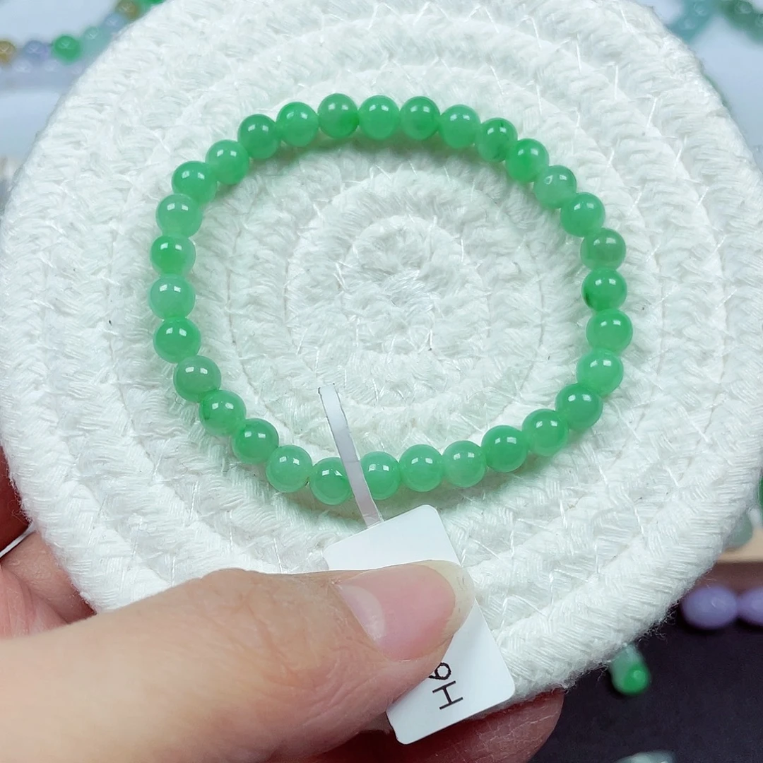 ****仙翡翠未镶嵌手链天然缅甸翡翠A货卡6