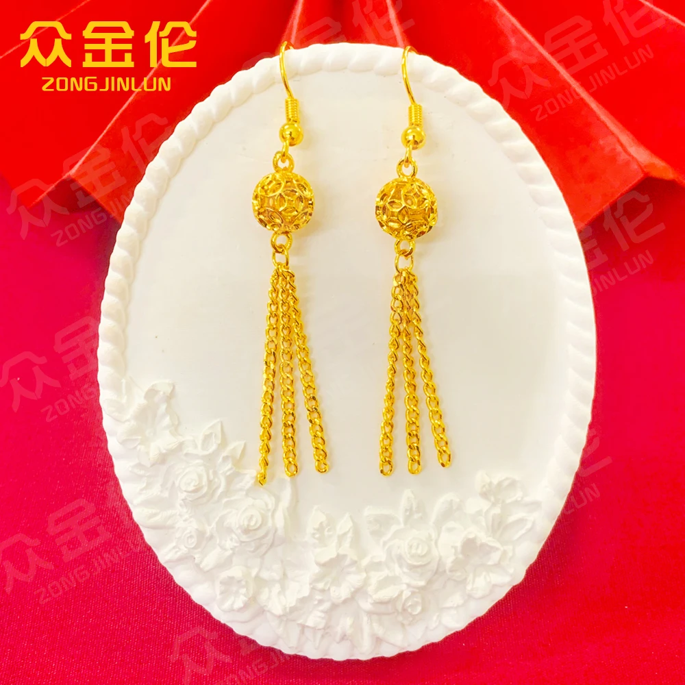 众金伦 铜合金耳饰 时尚经典款【绣球流苏耳钩】
