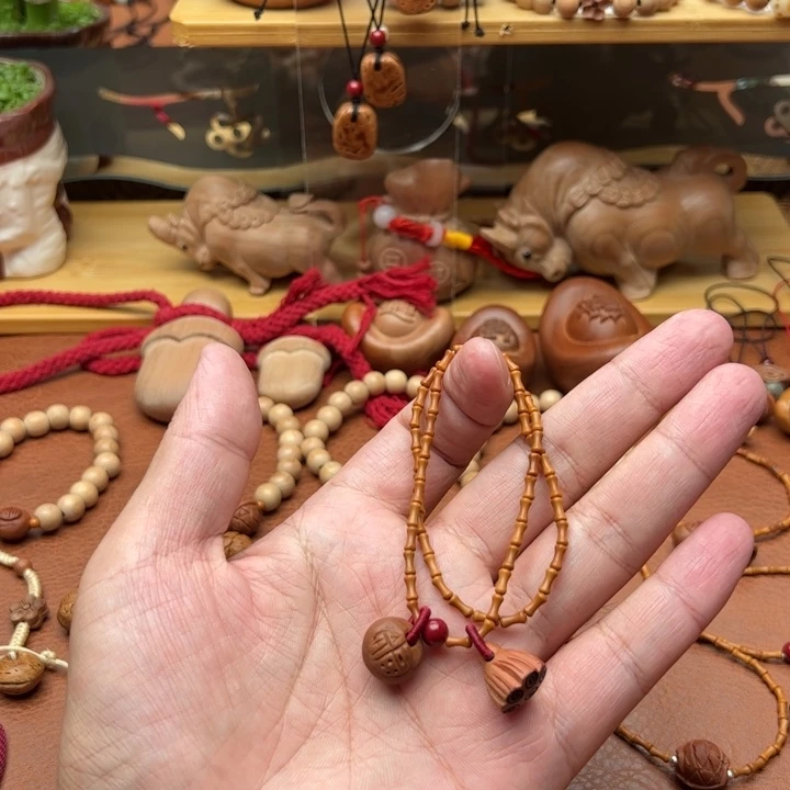 木质双圈橄榄核小胖福