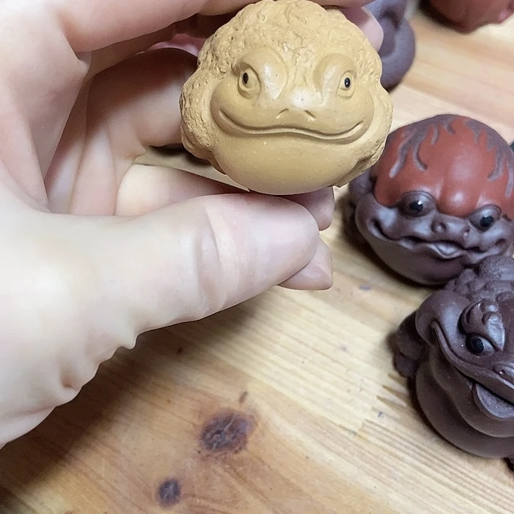 心***印紫砂茶宠宜兴紫砂小金蟾
