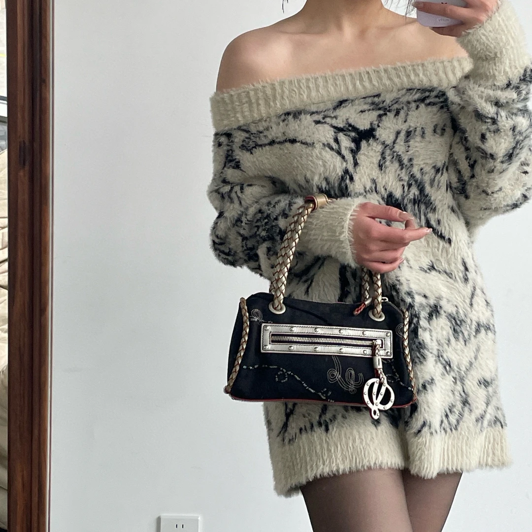 95新 LOEWE/罗意威 loewe黑色编织手提包