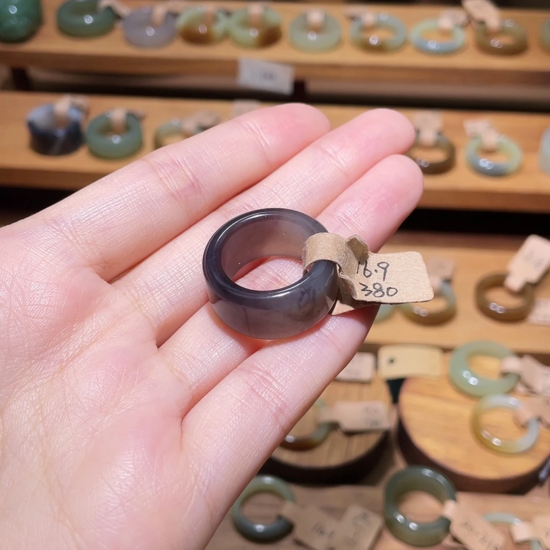 -***5和田玉未镶嵌戒指16.9