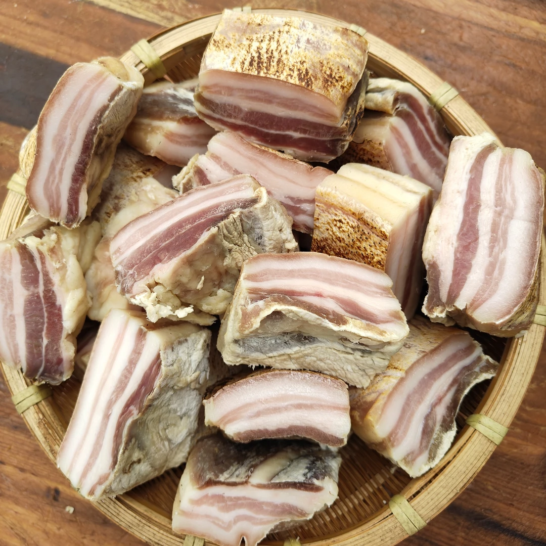 大别山生态慢养黑猪毛边咸肉五花腊肉(冬至福利)