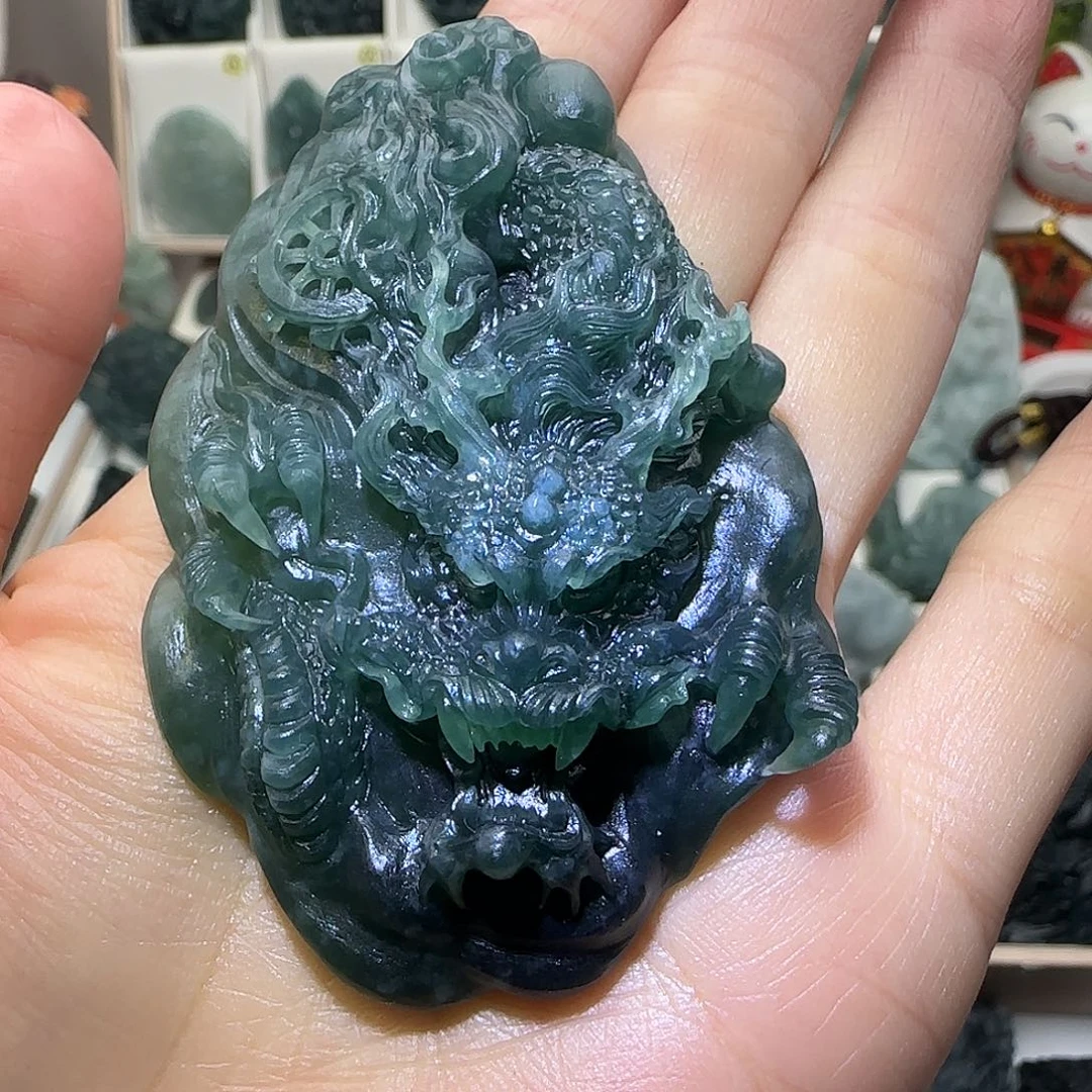 有****定制翡翠未镶嵌大威天龙翡翠定制
