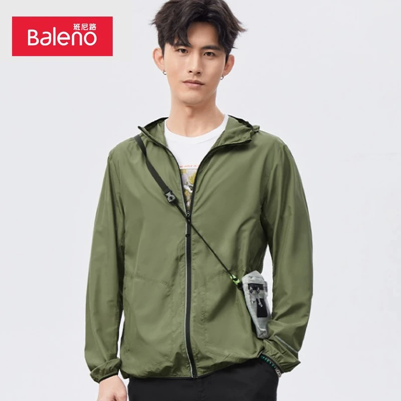 BALENO/班尼路男装连帽防晒衣外套百搭空调服外套可收纳防晒服