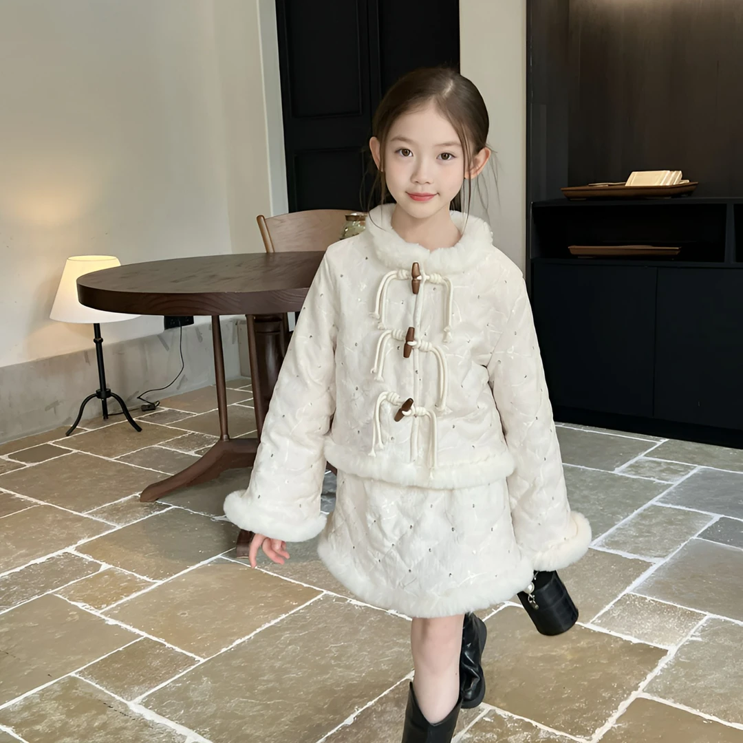 【清仓】栀了成长记童装中国风时髦套装秋冬儿童洋气女宝宝两件套