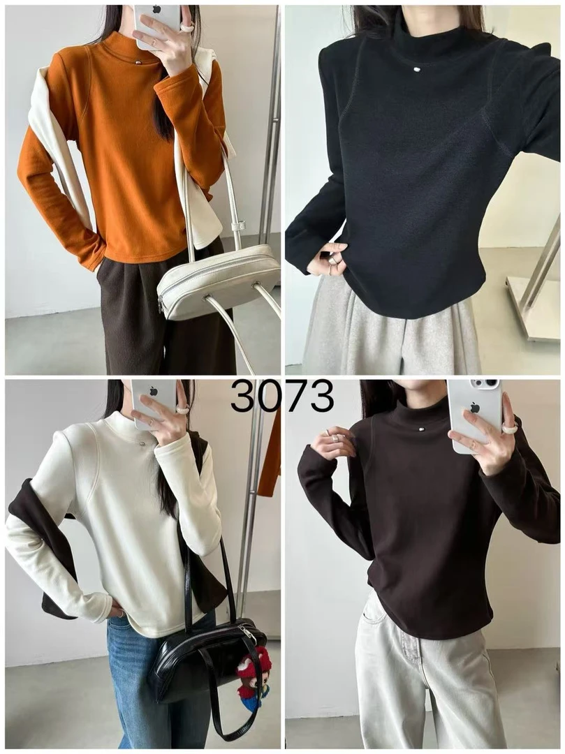 3073#熙荣·自留双面德绒加厚明线打底