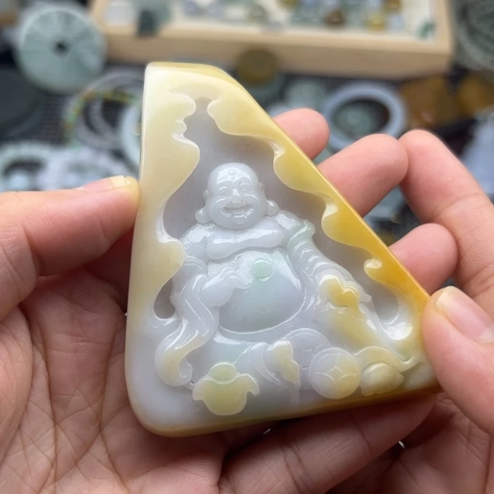 颈饰未镶嵌翡翠逍遥佛