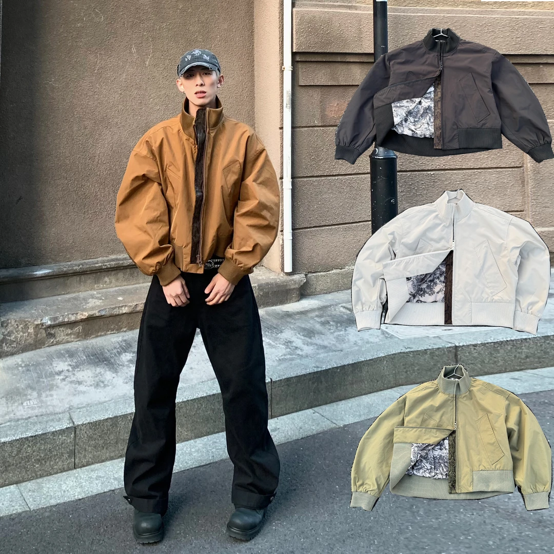 蛇年限定bomber飞行夹克男款春季痞帅立领棒球服cleanfit短款外套