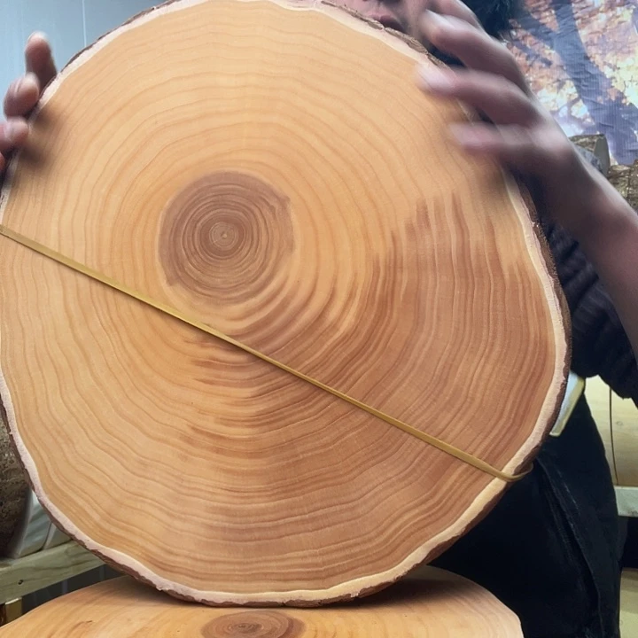 有***。木A银杏木菜板原木整切