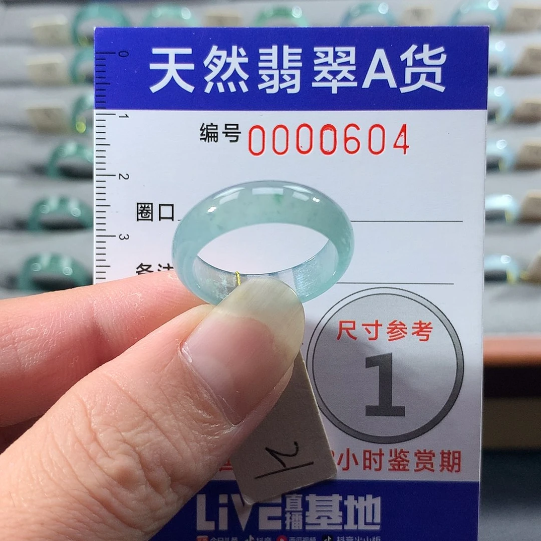 翡翠未镶嵌戒指21号