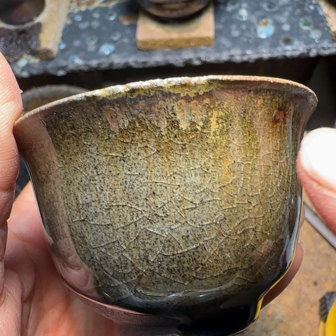 柴烧建盏茶盏茶杯909