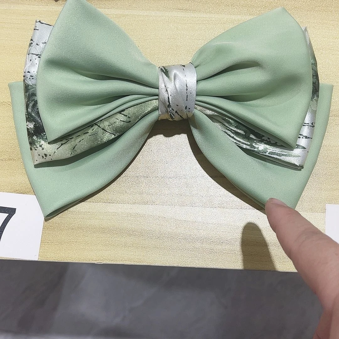 皮质铁合金蝴蝶结发夹