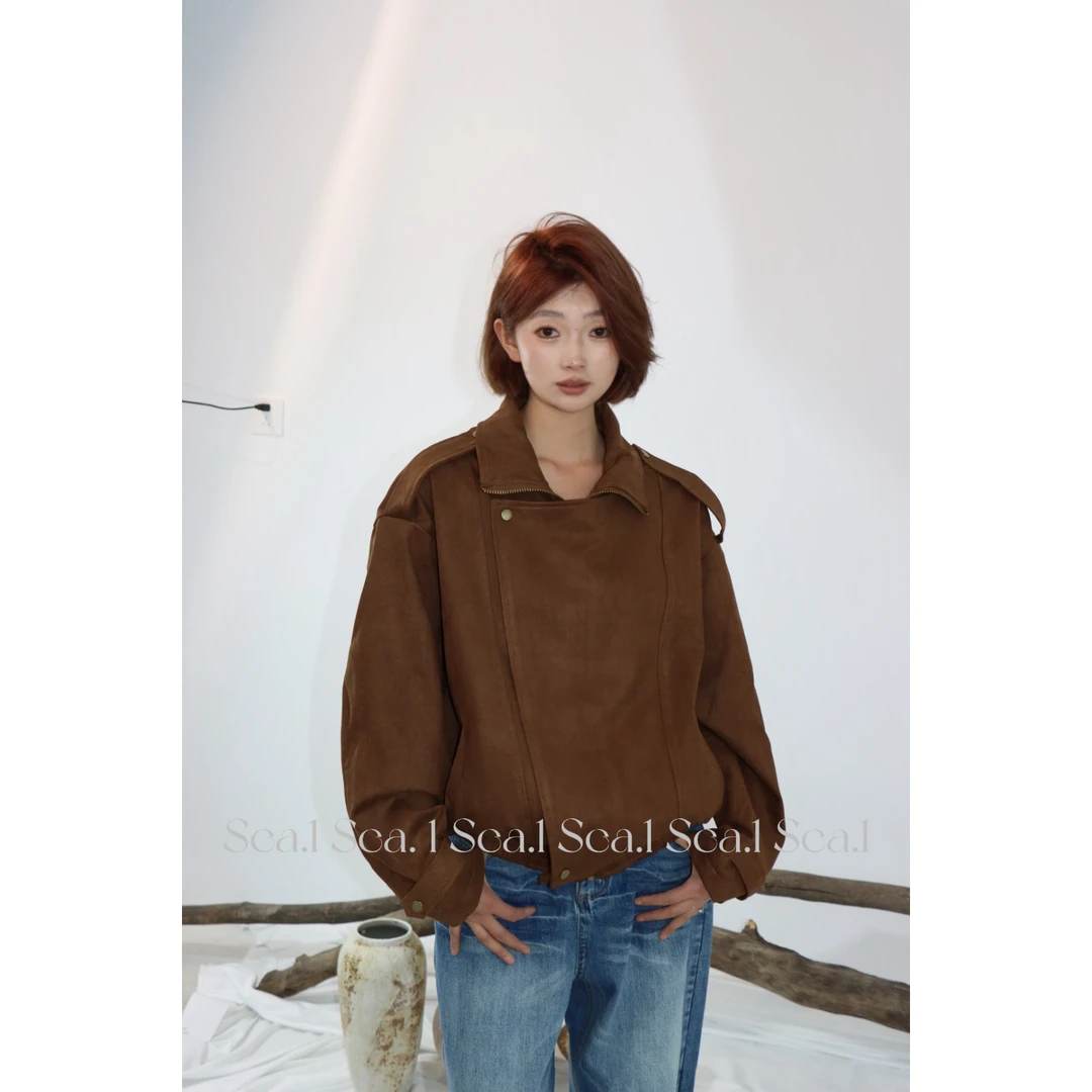 SEA.1 帕米尔大 复古设计感立领宽松夹克夹棉拉链外套上衣