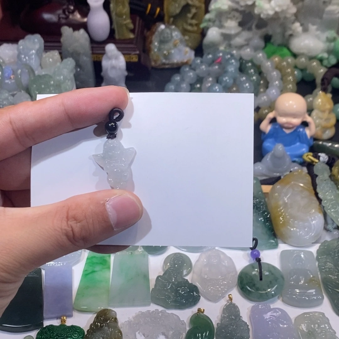 翡翠未镶嵌吊坠(不含链)小天使