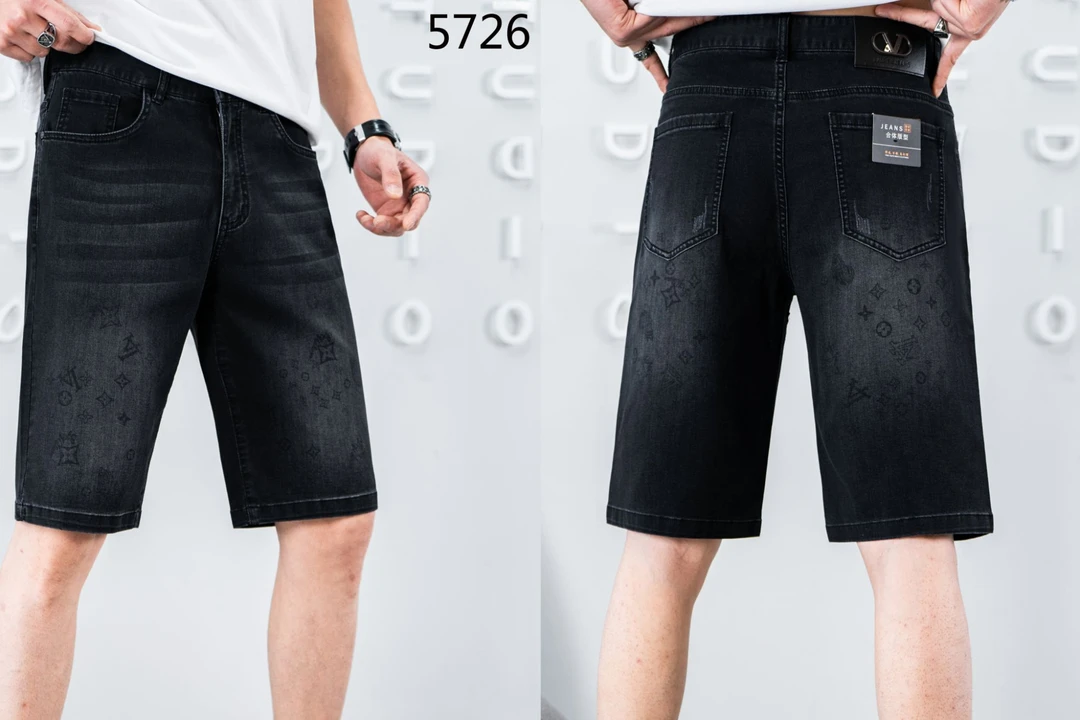【商都】25春夏弹力欧货中腰激光烧花牛仔短裤633