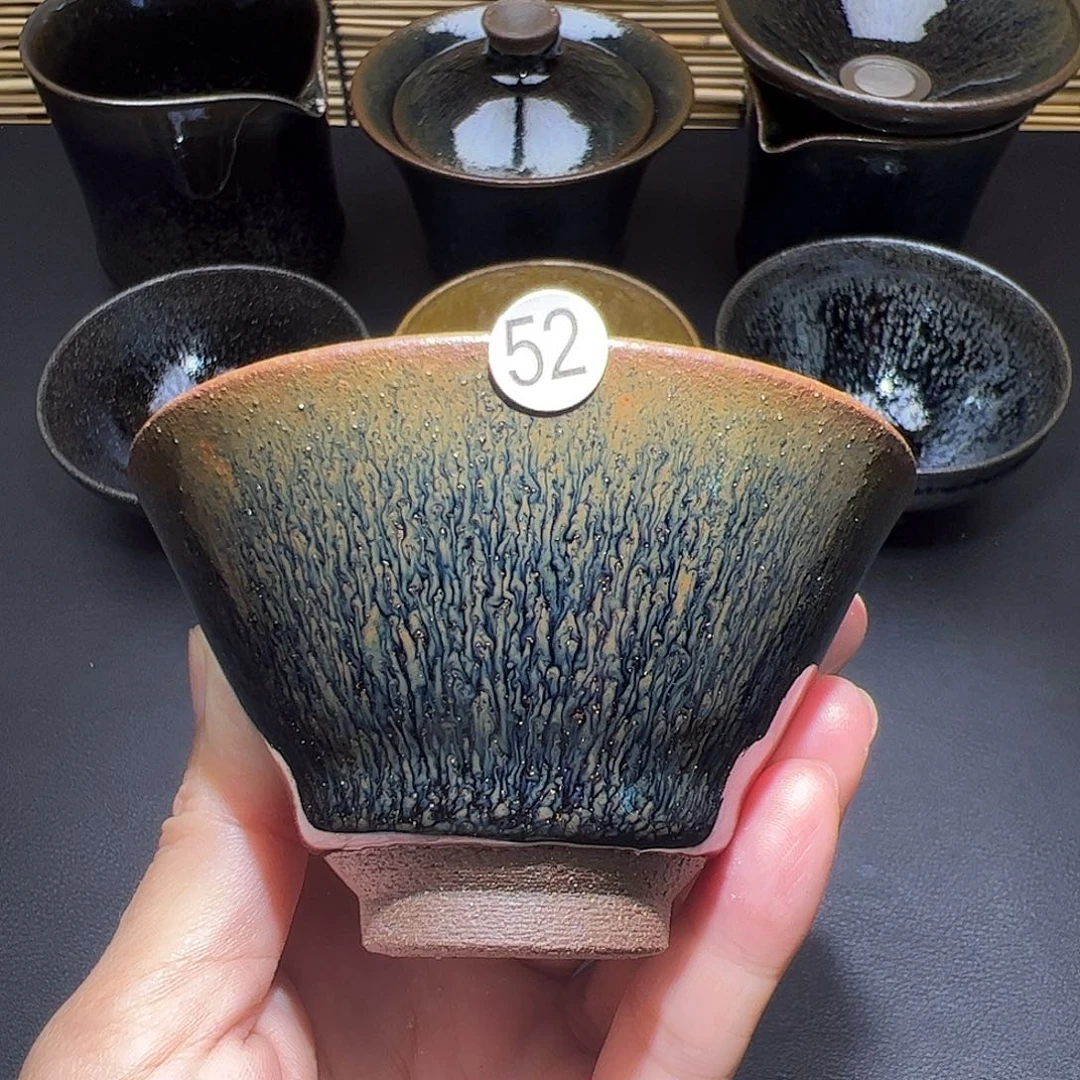 茶盏龙窑柴烧，斗笠