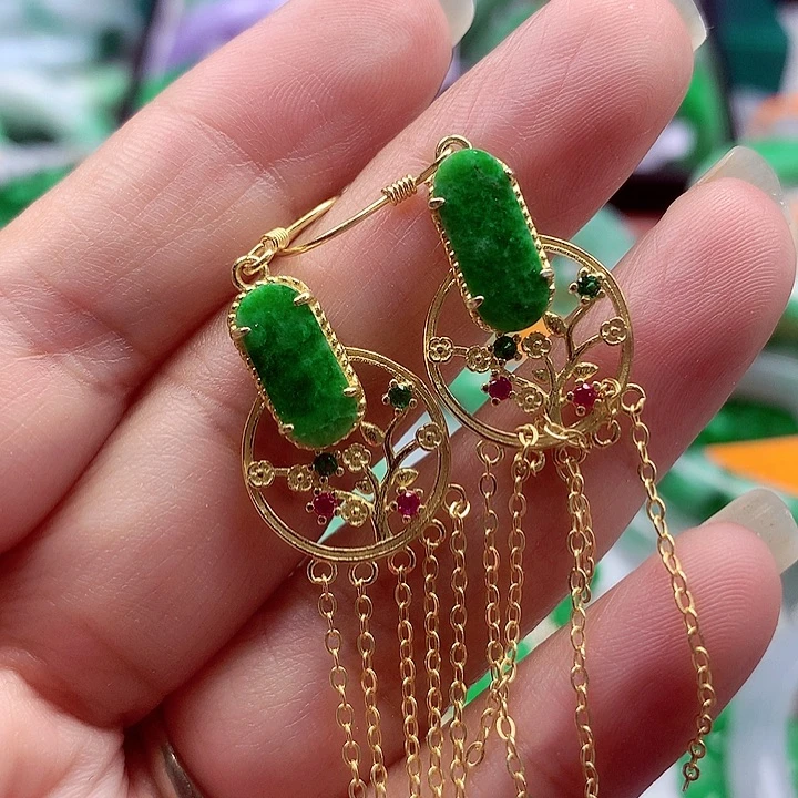 翡翠银S925镶嵌颈饰翡翠