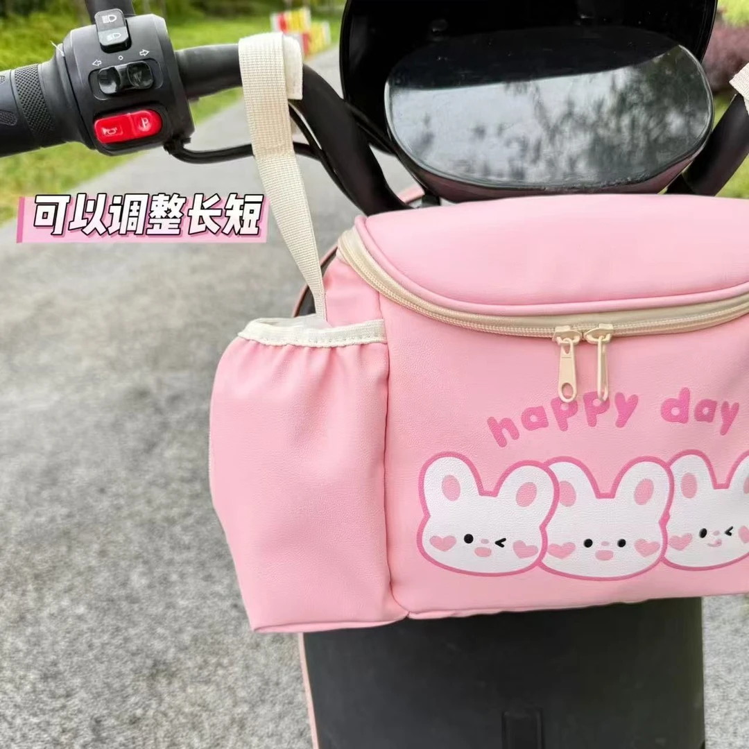 新款电动车三轮车挂包婴儿车前置收纳包多功能车载电动车前置挂包