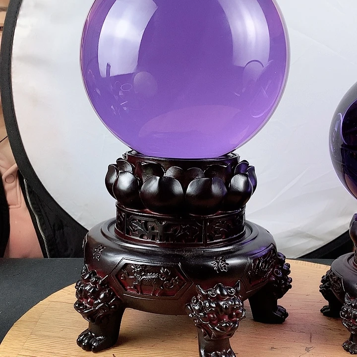耕***儒石材紫水晶球直径20带高档底座