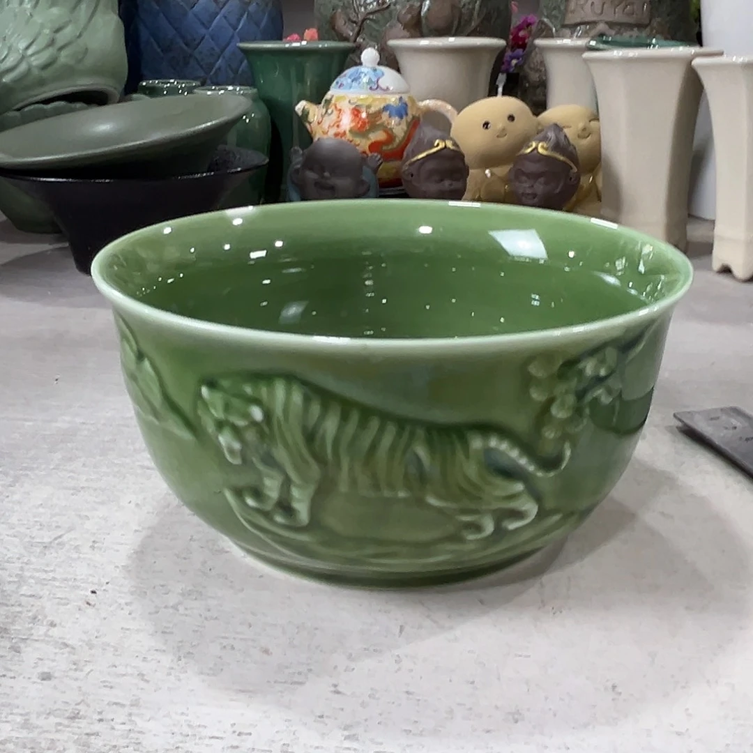 陶瓷绿植多肉微瑕花盆口径17*8.5无孔