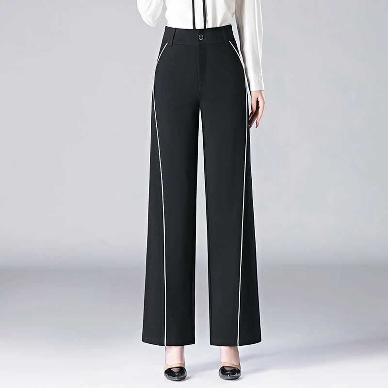 正品哥第高腰垂感阔腿裤女25年春季新款宽松直筒裤气质显瘦休闲裤