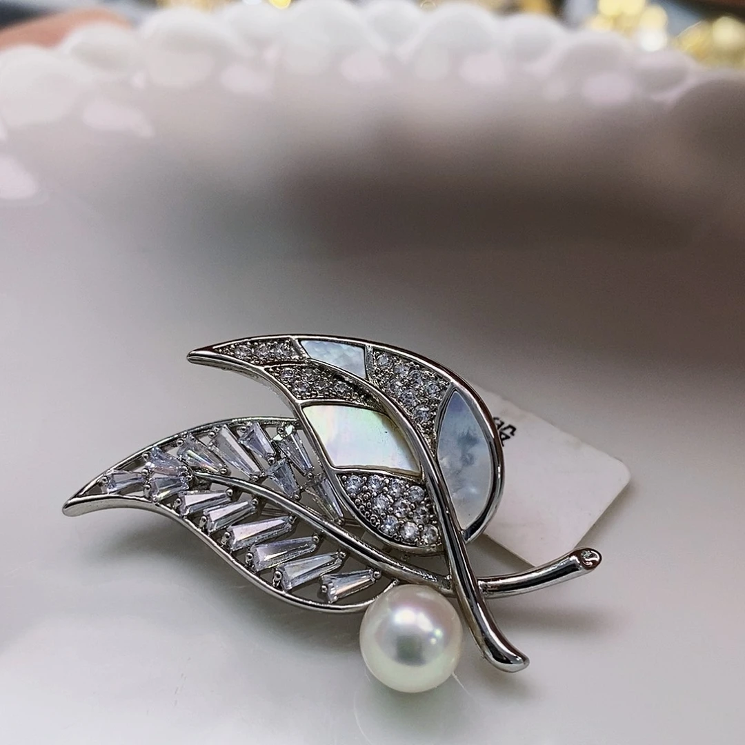未镶嵌特价福利极光天然胸针淡水珍珠