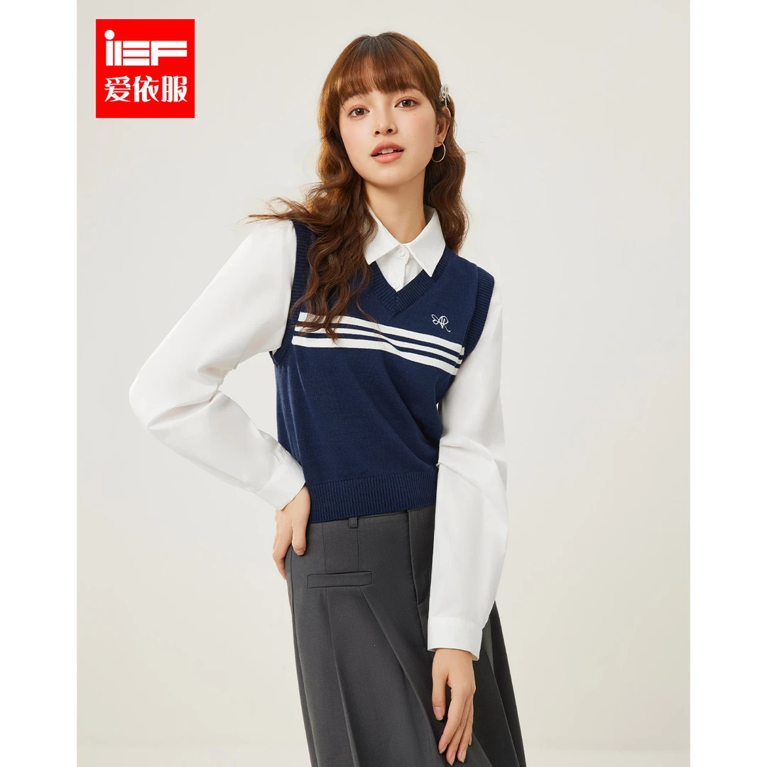 【商场同款新品】IEF/爱依服春季新款学院风洋气毛织上衣欧若风