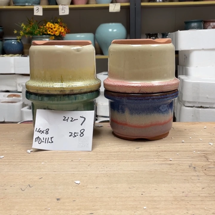 紫砂花盆多肉花盆微瑕7