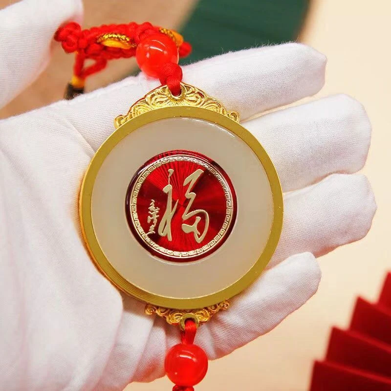 新款高档流苏酒店中式手工结婚挂件车载挂饰纪念品国潮婚庆婚宴