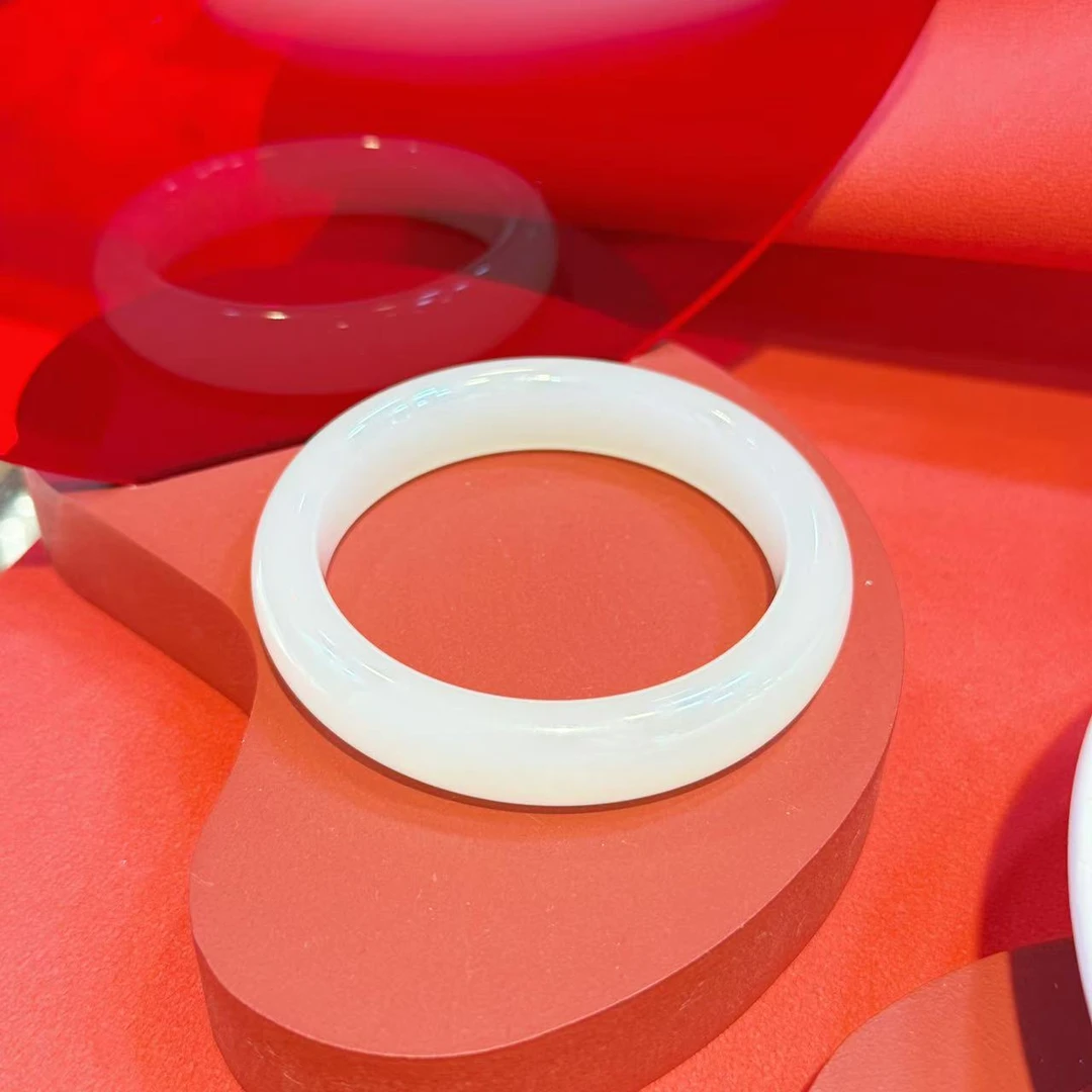 【典藏级】新疆喀什玉龙河羊脂全油料手镯HNZ11071