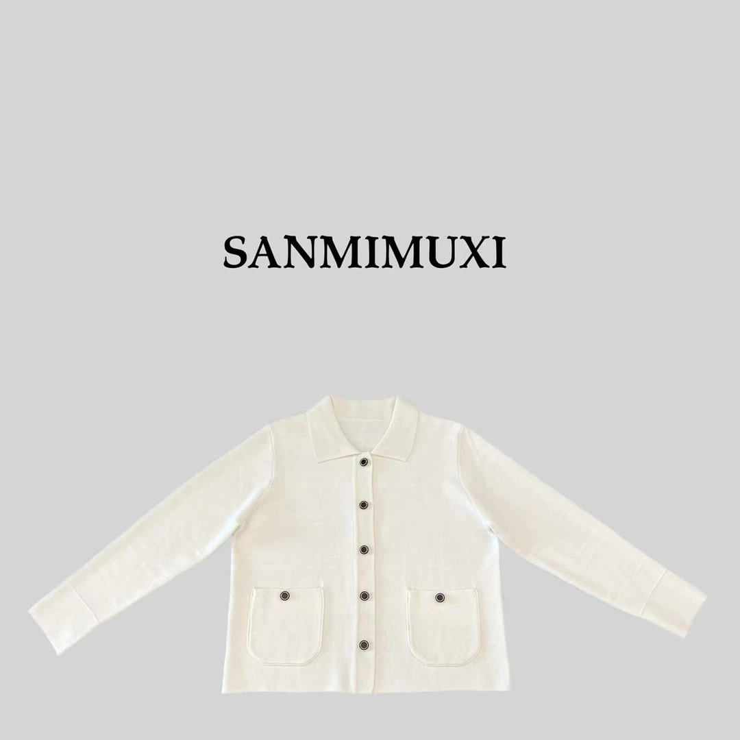 SANMI/叁米  针织POLO长袖开衫 9951